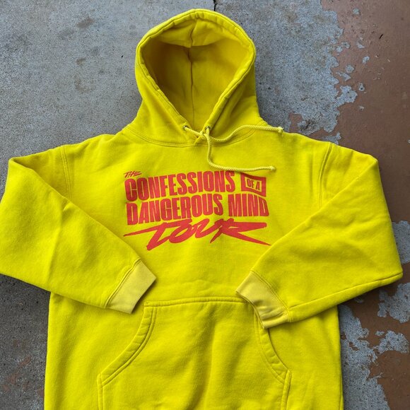Logic Tour Confessions of a Dangerous Mind Tour Sweatshirt Yellow Rap Streetwear - Picture 3 of 6